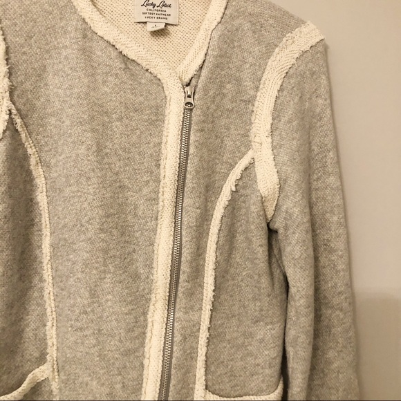 Lucky Brand Raw Edge Moto Zip Up - Picture 5 of 6